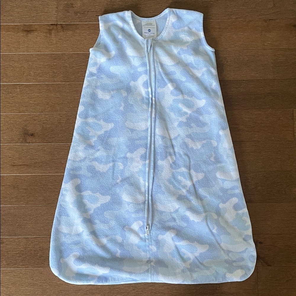 Halo Sky Blue Camouflage Micro Fleece Sleep Sack - Medium 6-12M